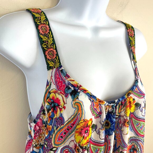 Aratta Silent Journey Womens Festival Maxi Dress Size S Hippie Boho Floral Flowy - Picture 2 of 16